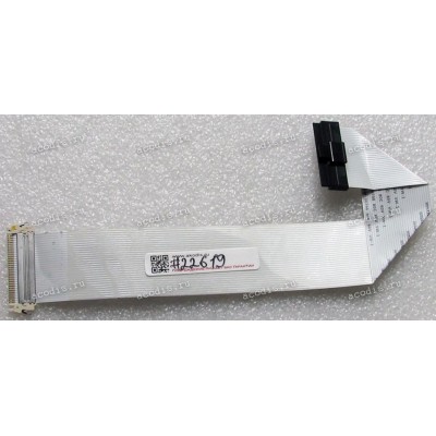 LCD LVDS FFC шлейф мониторный 30 pin обратный, шаг 1.0 mm, длина 240 mm, с замками с двух сторон