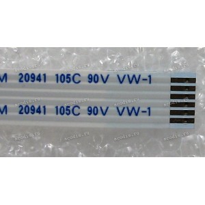 FFC шлейф 6 pin прямой, шаг 1.0 mm, длина 90 mm TouchPad 