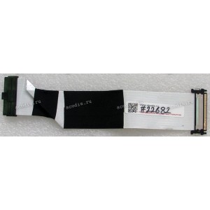 LCD LVDS FFC шлейф мониторный 30 pin обратный, шаг 1.0 mm, длина 183 mm, с замками с двух сторон