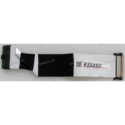LCD LVDS FFC шлейф мониторный 30 pin обратный, шаг 1.0 mm, длина 183 mm, с замками с двух сторон