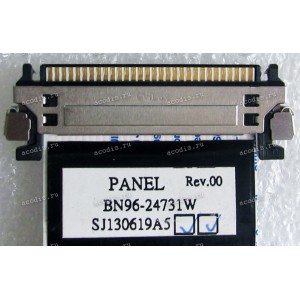 LCD LVDS FFC шлейф мониторный 30 pin обратный, шаг 1.0 mm, длина 197 mm Samsung LCD Monitor LS20C300 (p/n BN96-24731W), с замком с одной стороны