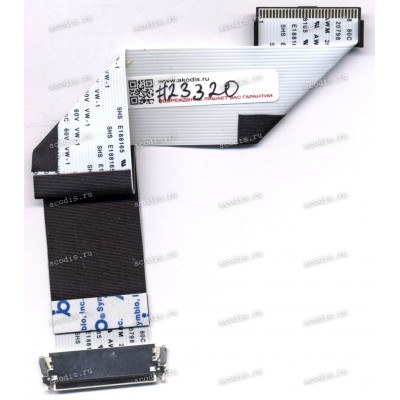 LCD LVDS FFC шлейф мониторный 30 pin обратный, шаг 1.0 mm, длина 215 mm, с замками с двух сторон