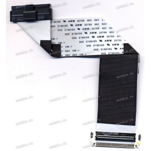 LCD LVDS FFC шлейф мониторный 30 pin обратный, шаг 1.0 mm, длина 215 mm, с замками с двух сторон LCD LVDS FFC шлейф мониторный 30 pin обратный, шаг 1.0 mm, длина 215 mm, с замками с двух сторон