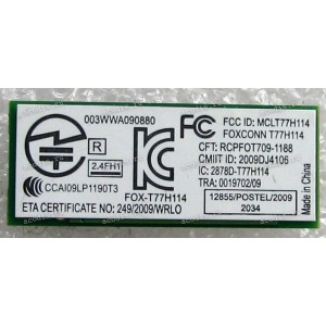 Bluetooth module Foxconn T77H114-BCM2070 Sony PCG (p/n: T77H114)