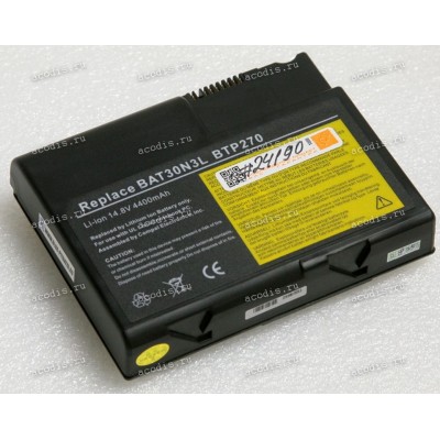 АКБ Acer Aspire 1200, Travelmate 270, 550, Fujitsu Amilo A, A-x600, D-5100, D-5500, D-6100, D-6500, D-7100, D-7500, D-x100, D-x500, LifeBook 30N3C, Rover DISCOVERY UT6, UT7 4400mAh (BTP-550, BT.A0101.001, BAT30N3L) replace