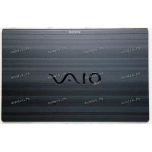 Верхняя крышка Sony VGN-Z21WRN, PCG-6118P чёрная матовая, полосатая (O9452F/3452S)