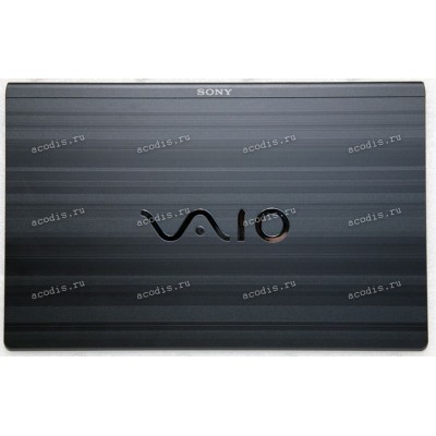Верхняя крышка Sony VGN-Z21WRN, PCG-6118P чёрная матовая, полосатая (O9452F/3452S)