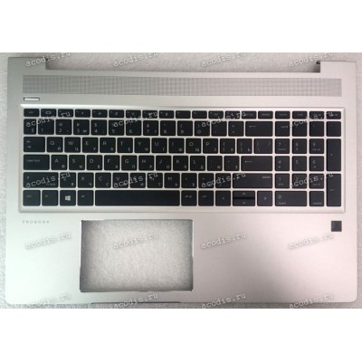 Keyboard HP EliteBook 450 G6, 450 G7, ProBook 450 G6, 450 G7, 455 G6, 455 G7 серебристый металлик русифицированная (L45090-251, L45091-251, V181646AS1, PMXAEX8K701010051002E, 2B-BBU16Q100, PMXAEX8K80101010900DO, 2B-BBU29Q100, 2B-ABU06Q100) + Topcase