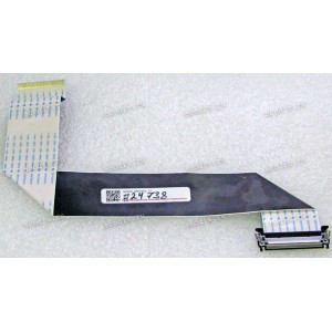LCD LVDS FFC шлейф мониторный 30 pin обратный, шаг 1.0 mm, длина 274 mm Samsung S22C450B, S22C450D, S22E450B, S22E450D (p/n BN96-24134M), с замком с одной стороны