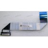 LCD LVDS FFC шлейф мониторный 30 pin обратный, шаг 1.0 mm, длина 257 mm Samsung S22C450B, S22C450D, S22C650D, S22C650P, S22E348A, S22E450B, S22E450D, S22E650D (p/n BN96-24134R), с замком с одной стороны