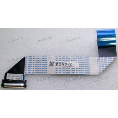 LCD LVDS FFC шлейф мониторный 30 pin обратный, шаг 1.0 mm, длина 257 mm Samsung S22C450B, S22C450D, S22C650D, S22C650P, S22E348A, S22E450B, S22E450D, S22E650D (p/n BN96-24134R), с замком с одной стороны