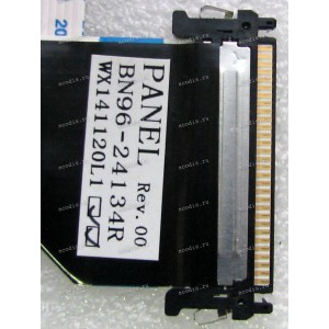 LCD LVDS FFC шлейф мониторный 30 pin обратный, шаг 1.0 mm, длина 257 mm Samsung S22C450B, S22C450D, S22C650D, S22C650P, S22E348A, S22E450B, S22E450D, S22E650D (p/n BN96-24134R), с замком с одной стороны