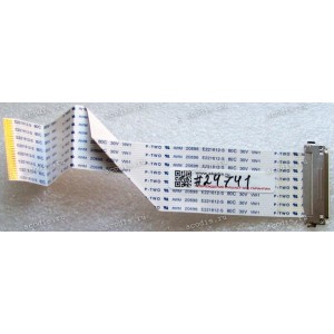 LCD LVDS FFC шлейф мониторный 30 pin обратный, шаг 1.0 mm, длина 185 mm Acer P246H, с замком с одной стороны