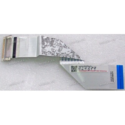 LCD LVDS FFC шлейф мониторный 30 pin обратный, шаг 1.0 mm, длина 203 mm LG IPS234V 23" (p/n EAD61905271), с замком с одной стороны