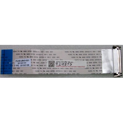 LCD LVDS FFC шлейф мониторный 30 pin обратный, шаг 1.0 mm, длина 140 mm Acer G206HL (p/n R0460-2830-0021), с замком с одной стороны