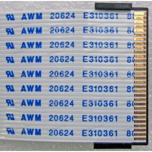 LCD LVDS FFC шлейф мониторный 30 pin обратный, шаг 1.0 mm, длина 192 mm, с замками с двух сторон LCD LVDS FFC шлейф мониторный 30 pin обратный, шаг 1.0 mm, длина 192 mm, с замками с двух сторон
