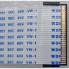 LCD LVDS FFC шлейф мониторный 30 pin обратный, шаг 1.0 mm, длина 190 mm, с замками с двух сторон