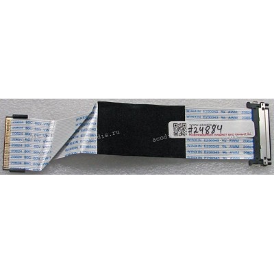 LCD LVDS FFC шлейф мониторный 30 pin обратный, шаг 1.0 mm, длина 160 mm, с замками с двух сторон