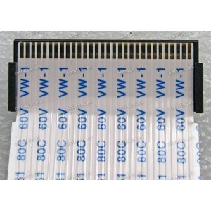 LCD LVDS FFC шлейф мониторный 30 pin обратный, шаг 1.0 mm, длина 227 mm, с замками с двух сторон