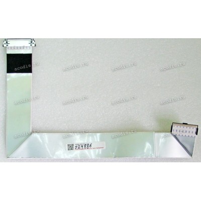 LCD LVDS FFC шлейф мониторный 30 pin обратный, шаг 1.0 mm, длина 440 mm, с замками с двух сторон