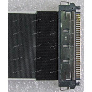 LCD LVDS FFC шлейф мониторный 30 pin обратный, шаг 1.0 mm, длина 370 mm, с замками с двух сторон