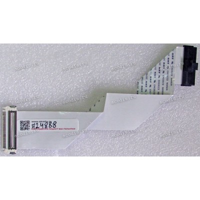LCD LVDS FFC шлейф мониторный 30 pin обратный, шаг 1.0 mm, длина 206 mm, с замками с двух сторон