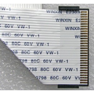 LCD LVDS FFC шлейф мониторный 30 pin обратный, шаг 1.0 mm, длина 206 mm, с замками с двух сторон