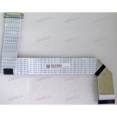 LCD LVDS FFC шлейф мониторный 30 pin обратный, шаг 1.0 mm, длина 400 mm, с замками с двух сторон