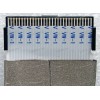 LCD LVDS FFC шлейф мониторный 30 pin обратный, шаг 1.0 mm, длина 305 mm, с замками с двух сторон