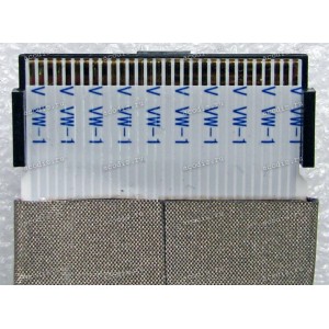 LCD LVDS FFC шлейф мониторный 30 pin обратный, шаг 1.0 mm, длина 305 mm, с замками с двух сторон