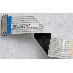 LCD LVDS FFC шлейф мониторный 30 pin обратный, шаг 1.0 mm, длина 170 mm, с замком с одной стороны