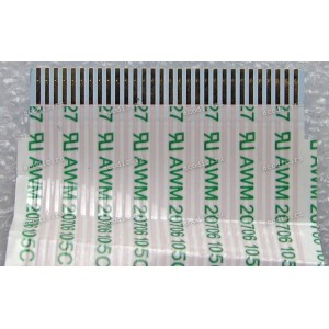 LCD LVDS FFC шлейф мониторный 30 pin обратный, шаг 1.0 mm, длина 170 mm, с замком с одной стороны