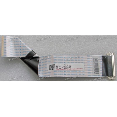 LCD LVDS FFC шлейф мониторный 30 pin обратный, шаг 1.0 mm, длина 187 mm, с замком с одной стороны