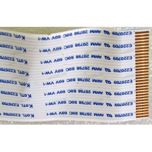 LCD LVDS FFC шлейф мониторный 30 pin обратный, шаг 1.0 mm, длина 270 mm, с замком с одной стороны