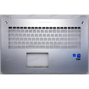 Palmrest Asus N750JV серебристый металл (13NB0201AM0311, 13N0-PTA0111) 