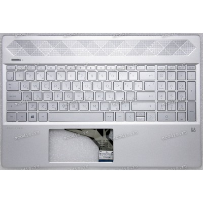Keyboard HP Pavilion 15-CS2010 UR 6PR99 серебристый, русифицированный (SP5CD020GX2Q, L24752-251, DZC EBG7B015010-1, L13318-251, NSK-XN7BQ, AEG7C701010, 9Z.NEZBQ.70R, 56222843000, 71NGD832046, AP29M000420, HB19A1, L51658-251)+Topcase