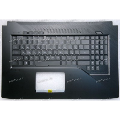 Keyboard Asus GL703VD-1B чёрный матовый, русифицированный (90NB0GM2-R31RU0, 3BBKNTAJN10, EABKN004020)+Topcase