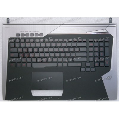 Keyboard Asus G752VL-1A чёрный матовый, серые вставки, русифицированный (90NB09Y1-R30200, 13NB09Y0AP0421, 13N0-SIA0G21)+Topcase