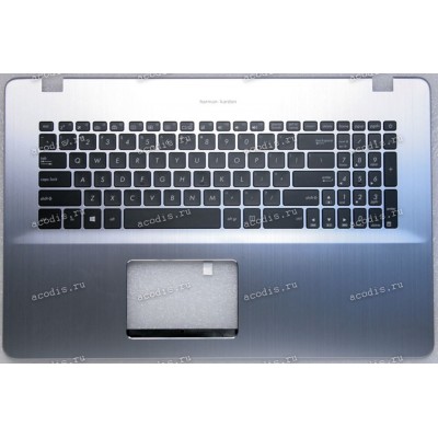 Keyboard Asus X705UD-3B серебристый металл, нерусифицированная (90NB0GA1-R33UI0, 13N1-2EA0211)+Topcase