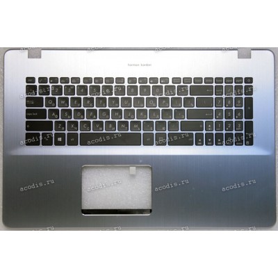 Keyboard Asus X705UD-3B серебристый металл, русифицированная (90NB0GA1-R33RU0, 13N1-2EA0211)+Topcase
