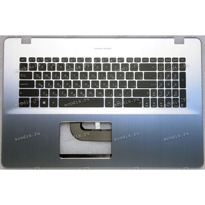 Keyboard Asus X705UF, X705UQ-3B серебристый металл, русифицированная (90NB0EY1-R35RU0, 13N1-2EA0211 )+Topcase