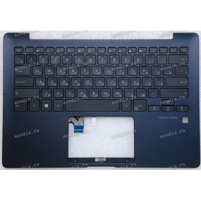 Keyboard Asus UX331FAL-1C тёмно-синяя, матовая, русифицированный (90NB0KD3-R31RU0, 13N1-46A0841, 13NB0HT3AM0241)+Topcase