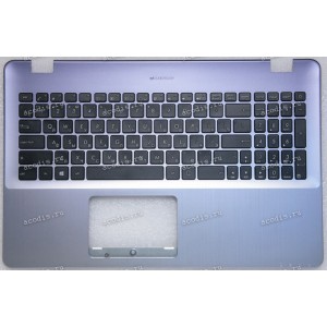 Keyboard Asus X542UR-1B, X542-UA-1B  металлик, серо-синий, русифицированный (90NB0FE2-R31RU0, 90NB0FE2-R30RU0, 13NB0FD2AP0301, 13N1-26A0701, 13N1-26A0702)+Topcase