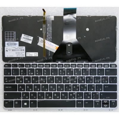 Keyboard HP EliteBook 1030 G1, Folio 1020 G1, 1030 G1 с подсветкой (X2F05EA, 842324-251, 824729-251, MP-13U82SUJ9302, 6037B0120322, 102-013U8LHB01, 13U8UA15150AWA, 13U8-FPC-X5) русифицированная original 
