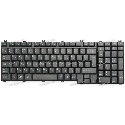 Keyboard Toshiba Satellite A500, A505, A505D, L350, L355, L355D, L500, L500D, L505, L505D, L510, L515, L550, L555, L555D, P300, P305, P305D, P500, P505, X200, Satellite Pro L350, P200, Qosmio G50, G55, F50, X300, X305 чёрная матовая, русифицированная(V109