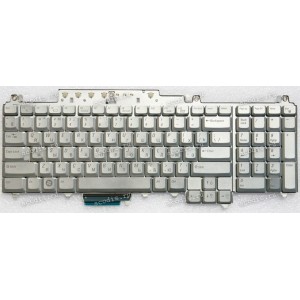 Keyboard Dell Inspiron 1700, 1710, 1720 серебристая с подсветкой, русифицированная (NSK-D8101, 0PM318)
