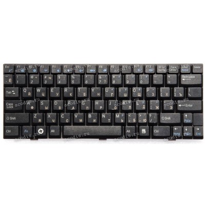 Keyboard MSI Wind U90, U100, U110, U120 чёрная, матовая русифицированная (K6C08J111003, ACK-9401, 911000970 )