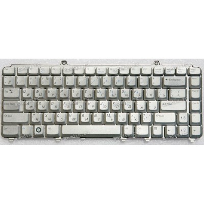 Keyboard Dell Inspiron 1420*, 15***, Vostro 1400, 1500, XPS M1330, M1420, M15** серебристая русифицированная (0WM824) 