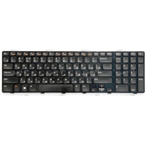 Keyboard Dell Inspiron 17, 17R, 5720, 7720, N7110, Vostro 3350, 3450, 3550, 3750, XPS 17, L702x чёрная матовая русифицированная (NSK-DZ2BQ, AER09701010, 0NMKG9) 