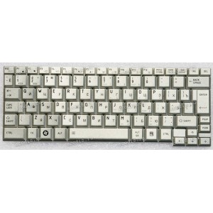 Keyboard Toshiba Portege R500, R501, R502 серебристая русифицированная (G83C000904RU)